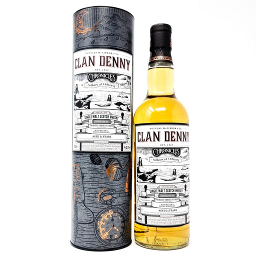 Clan Denny Probably Orkneys Finest 13 Year Old Single Cask Malt Whisky 70cl, 62.2% ABV - Old and Rare Whisky (6803459833919)