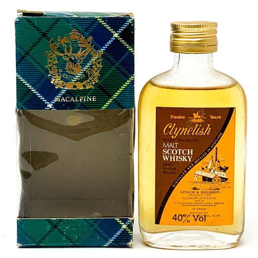 Clynelish 12 Year Old Finest Highland Malt Scotch Whisky, Miniature, 5cl, 40% ABV - Old and Rare Whisky (6640759537727)