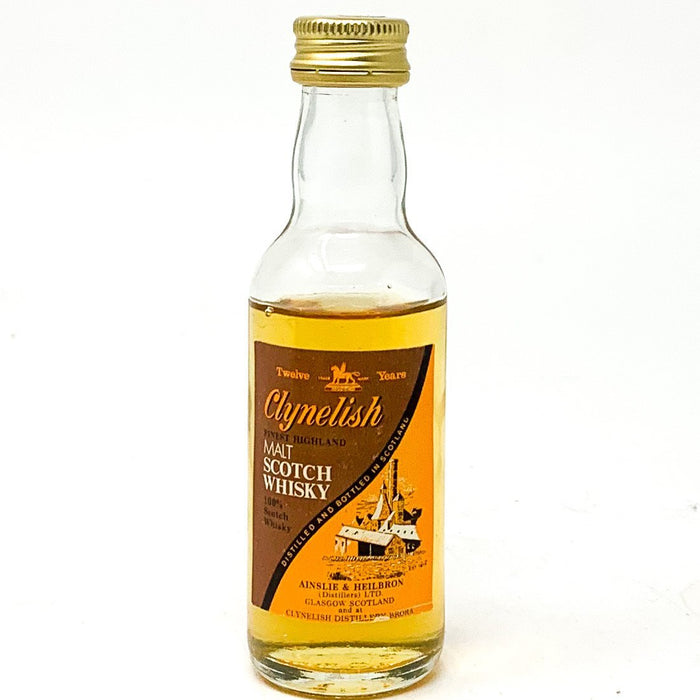 Clynelish 12 Year Old Finest Highland Malt Scotch Whisky, Miniature, 5cl, 40% ABV - Old and Rare Whisky (4912213852223)