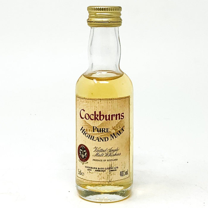 Cockburns Pure Highland Malt Scotch Whisky, Miniature, 5cl, 40% ABV - Old and Rare Whisky (4921337872447)