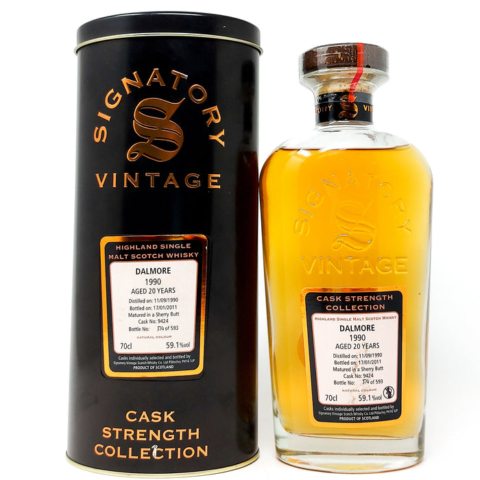 Dalmore 1990 20 Year Old Signatory Vintage Cask Strength Single Malt Scotch Whisky, 70cl, 59.1% ABV