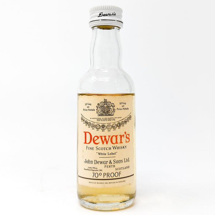 Dewar's 'White Label' Finest Scotch Whisky, Miniature, 5cl, 70° Proof (7007441682495)