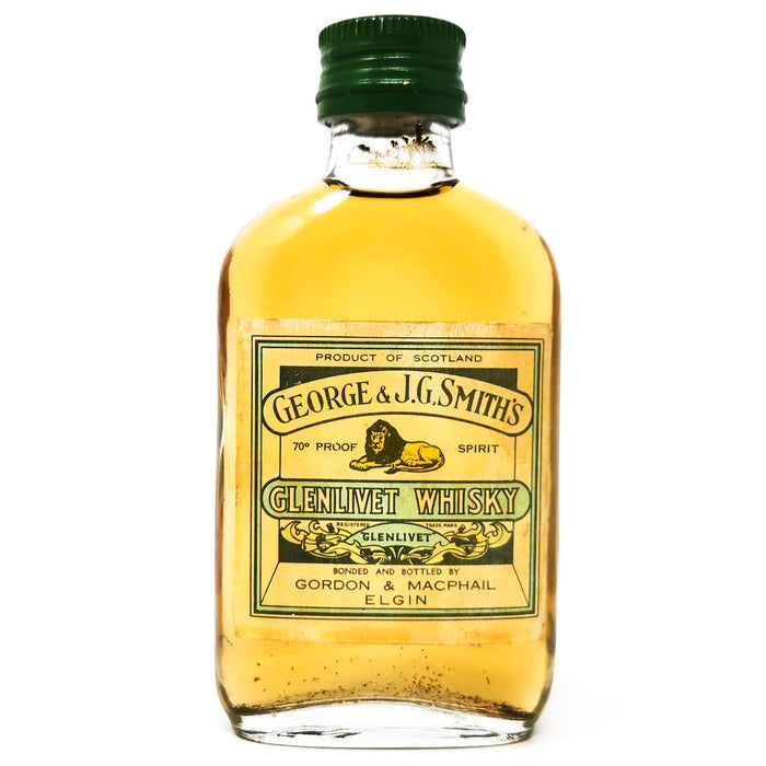 George & J.G Smiths Glenlivet Whisky, Miniature, 5cl, 70 Proof - Old and Rare Whisky (6847088918591)