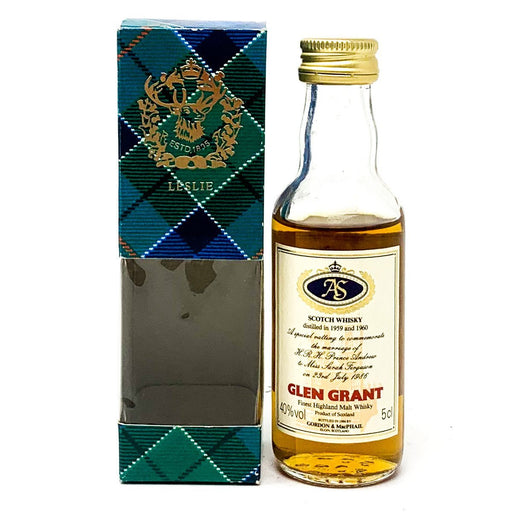 Glen Grant Prince Andrew Wedding Scotch Whisky, Miniature, 5cl, 40% ABV - Old and Rare Whisky (4926901420095)