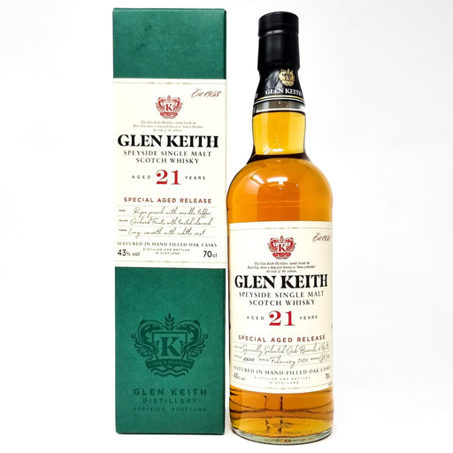 Glen Keith 21 Year Old Special Aged Release 70cl, 43% ABV - Old and Rare Whisky (6744726011967)