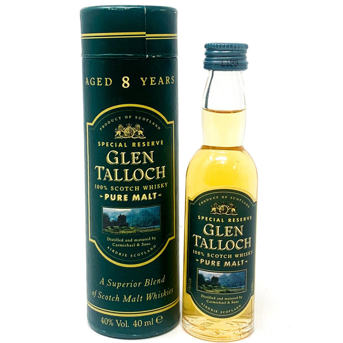 Glen Talloch 8 Year Old Scotch Whisky, Miniature, 4cl, 40% ABV - Old and Rare Whisky (6689543585855)