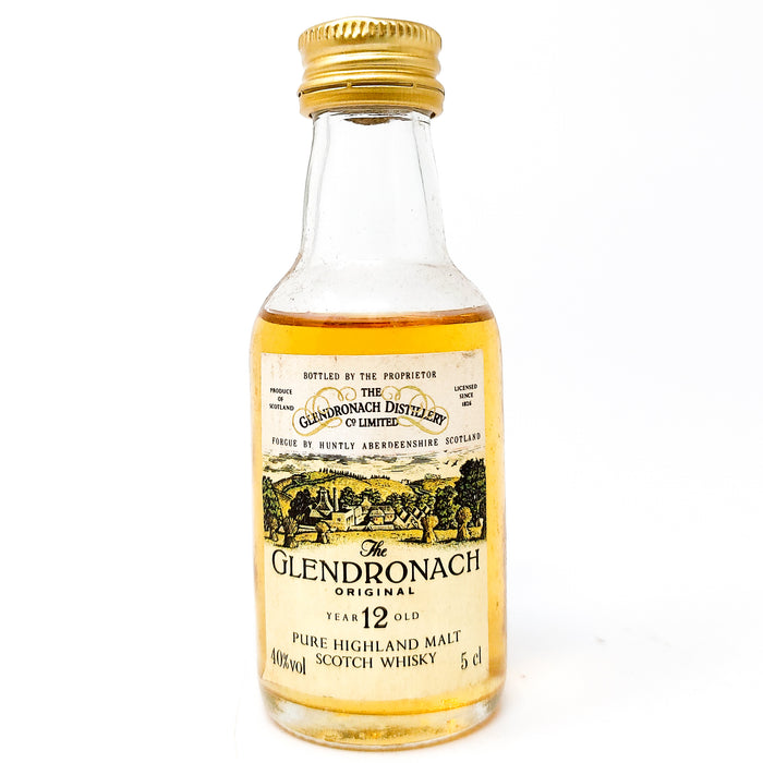 Glendronach Original 12 Year Old Single Malt Scotch Whisky, Miniature, 5cl, 40% ABV
