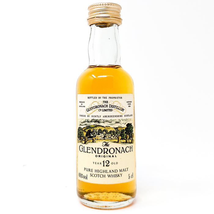 Glendronach Original 12 Year Old Single Malt Scotch Whisky, Miniature, 5cl, 40% ABV