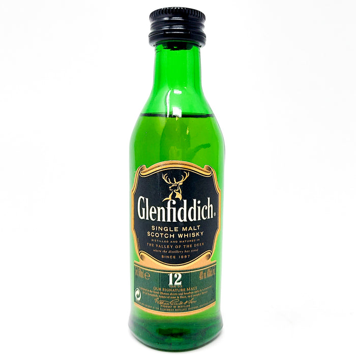 Copy of Glenfiddich 12 Year Old Single Malt Scotch Whisky, Miniature, 5cl, 40% ABV (7098174439487)