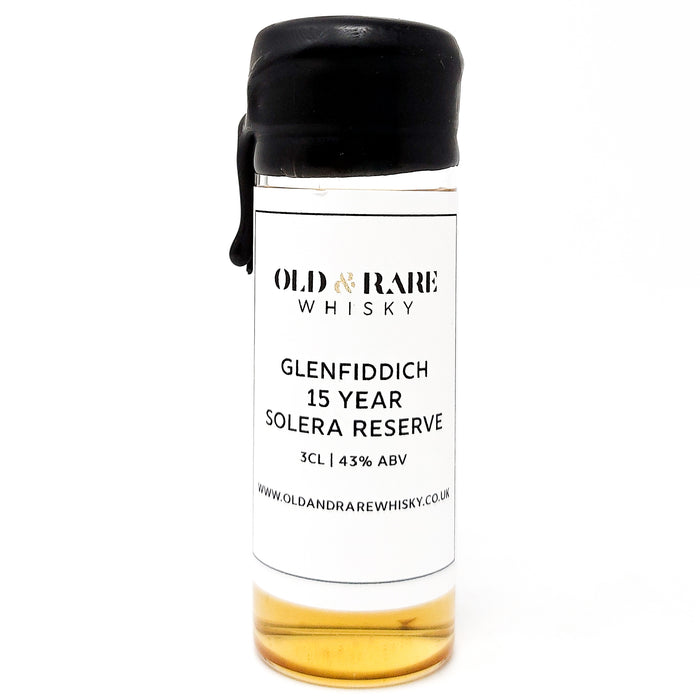 Glenfiddich Solera 15 Year Old Single Malt Scotch Whisky, 3cl Sample, 43% ABV (7037940465727)