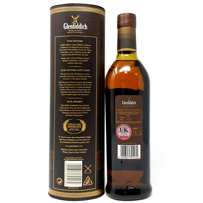 Glenfiddich 18 Year Old Small Batch Private Label Single Malt Scotch Whisky, 70cl, 40% ABV