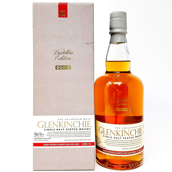 Glenkinchie 2017 Distillers Edition Amontillado Cask-Wood Single Malt Scotch Whisky, 70cl, 43% ABV