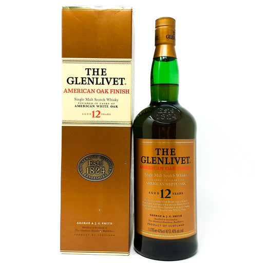Glenlivet American Oak Finish 12 Year Old Single Malt Scotch Whisky, 70cl, 40% ABV (7028166590527)