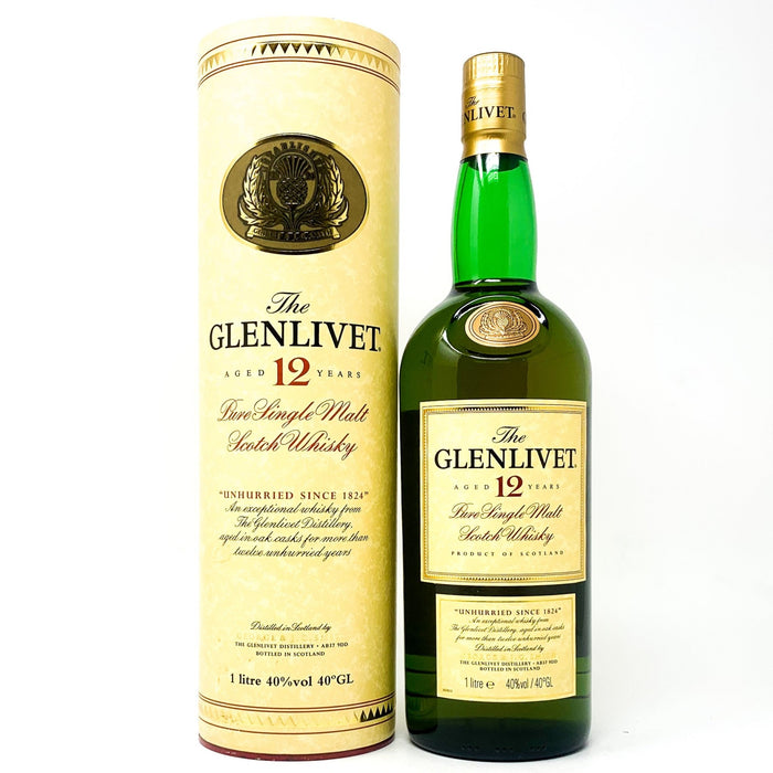 Glenlivet 12 Year Old Old Style Scotch Whisky, 1L, 40% ABV - Old and Rare Whisky (6631060471871)