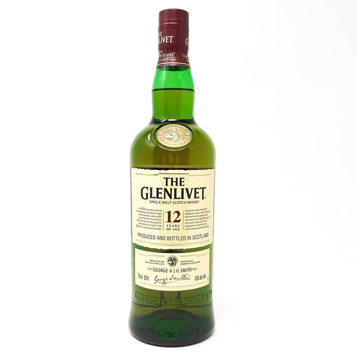 Glenlivet 12 Year Old Single Malt Scotch Whisky, 75cl, 40% ABV - Old and Rare Whisky (6948971937855)