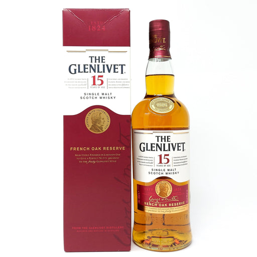 Glenlivet 15 Year Old French Oak Single Malt Scotch Whisky, 70cl, 40% ABV - Old and Rare Whisky (6967986815039)
