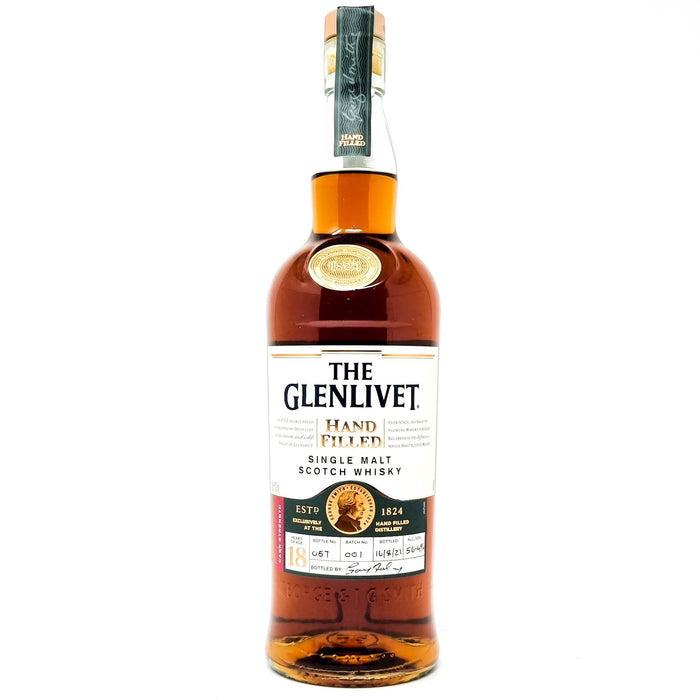 Glenlivet 18 Year Old Hand Filled Batch No.1 Single Malt Whisky 70cl, 56.4% ABV - Old and Rare Whisky (6775561158719)