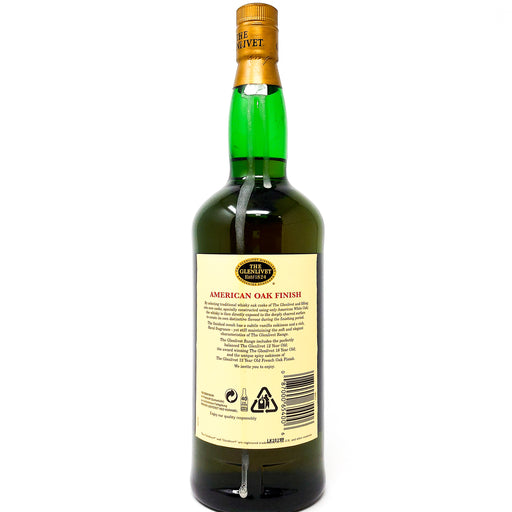 Glenlivet American Oak Finish 12 Year Old Single Malt Scotch Whisky, 1L, 40% ABV (7051788648511)