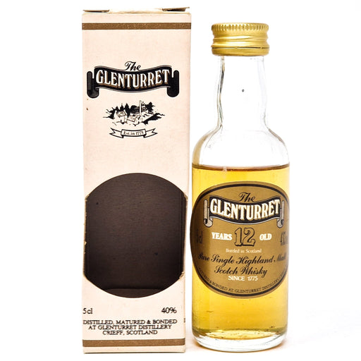 Glenturret 12 Year Old Single Highland Scotch Whisky, Miniature, 5cl, 40% ABV - Old and Rare Whisky (6937459195967)