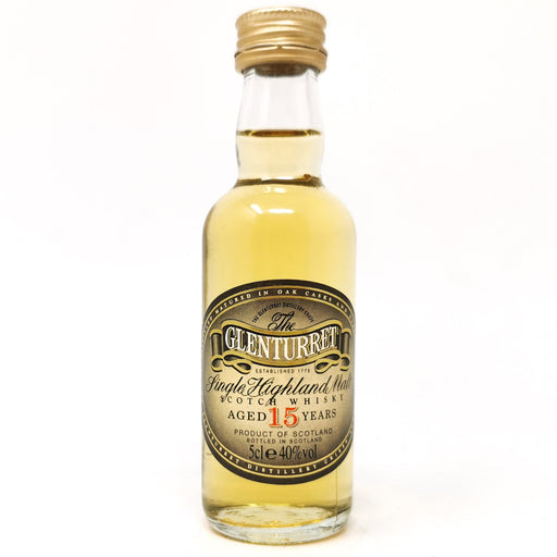 Glenturret 15 Year Old Single Highland Scotch Whisky, Miniature, 5cl, 40% ABV - Old and Rare Whisky (6847086395455)
