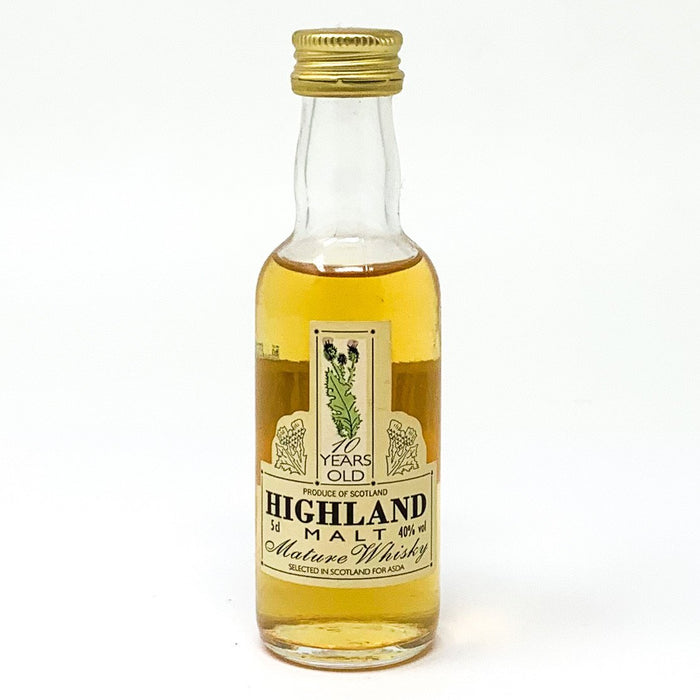 Highland 10 Year Old Malt Mature Whisky, Miniature, 5cl, 40% ABV - Old and Rare Whisky (4821622292543)
