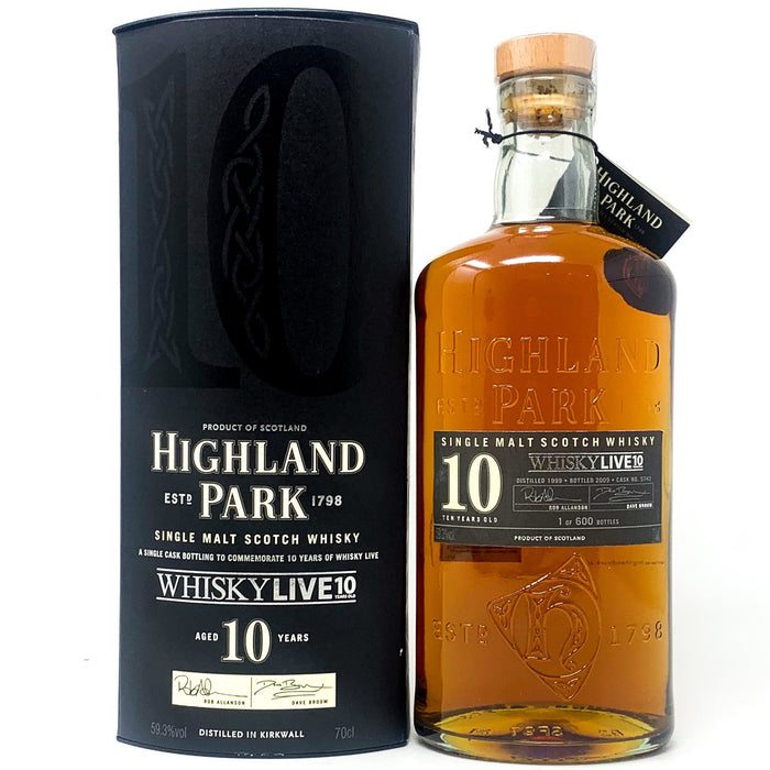 Highland Park 10 Year Old Single Cask Whisky Live Scotch Whisky, 70cl, 59.3% ABV - Old and Rare Whisky (4466527731775)