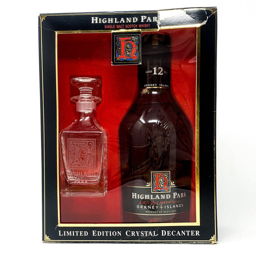 Highland Park 12 Year Old Dumpy with Crystal Decanter Limited Edition Scotch Whisky, 70cl, 43% ABV - Old and Rare Whisky (4508899770431)