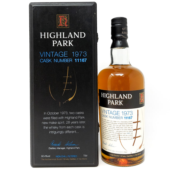 Highland Park 1973 Single Sherry Cask #11167 Single Malt Scotch Whisky, 70cl, 50.4% ABV