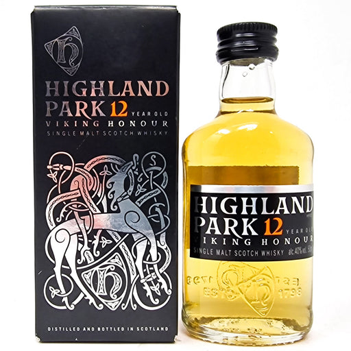 Highland Park Viking Honour 12 Year Old Single Malt Scotch Whisky, Miniature, 5cl, 40% ABV - Old and Rare Whisky (6903827988543)