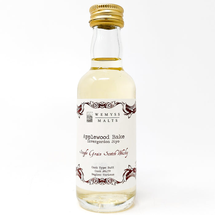 Invergordon 26 Year Old Wemyss Malts 'Applewood Bake' Single Grain Scotch Whisky, Miniature, 5cl, 46% ABV