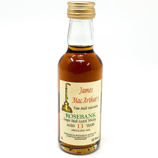 James MacArthurs 'Rosebank 1978' 13 Year Old Scotch Whisky, Miniature, 5cl, 58.9% ABV - Old and Rare Whisky (6663107641407)