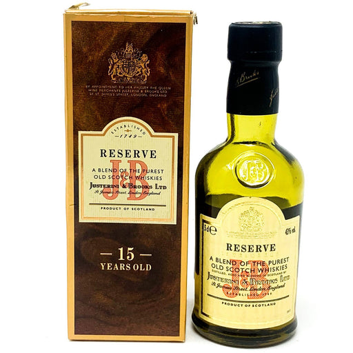 J&B 15 Year Old Blended Scotch Whisky, Miniature, 5cl, 43% ABV - Old and Rare Whisky (4927032688703)