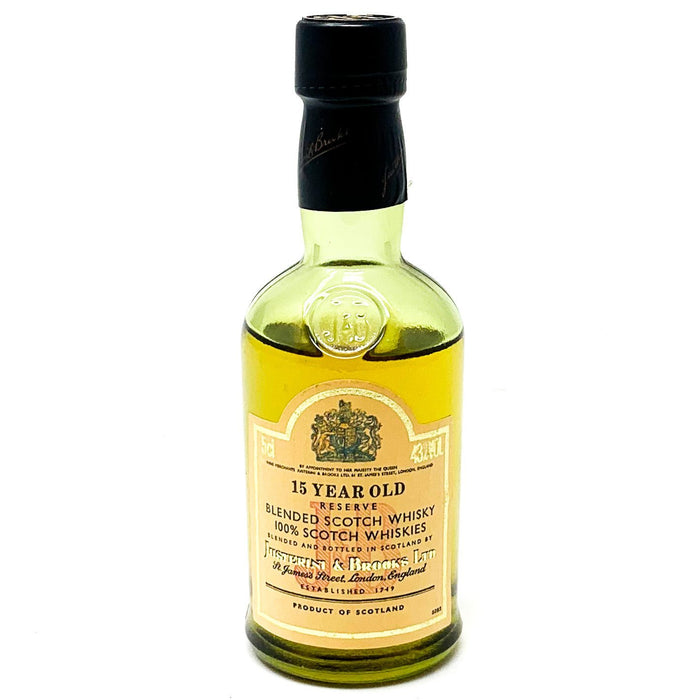 J&B 15 Year Old Blended Scotch Whisky, Miniature, 5cl, 43% ABV - Old and Rare Whisky (4932481876031)