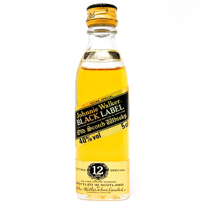 Johnnie Walker 12 Year Old Black Label Old Scotch Whisky, Miniature, 5cl, 40% ABV