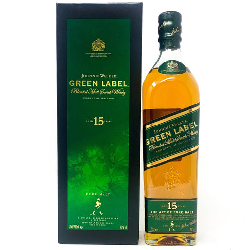 Johnnie Walker Green Label 15 Year Old Pure Malt Scotch Whisky, 70cl, 43% ABV - Old and Rare Whisky (4432842817599)