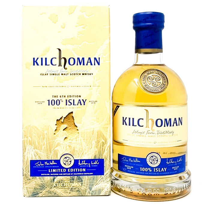 Kilchoman 100% Islay 6th Edition Single Malt Whisky 70cl, 50% ABV - Old and Rare Whisky (6881442922559)