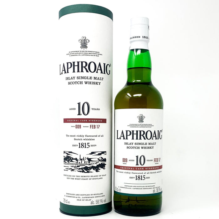 Laphroaig 10 Year Old Batch 009 Cask Strength Scotch Whisky, 70cl, 58.1% ABV - Old and Rare Whisky (6701897121855)
