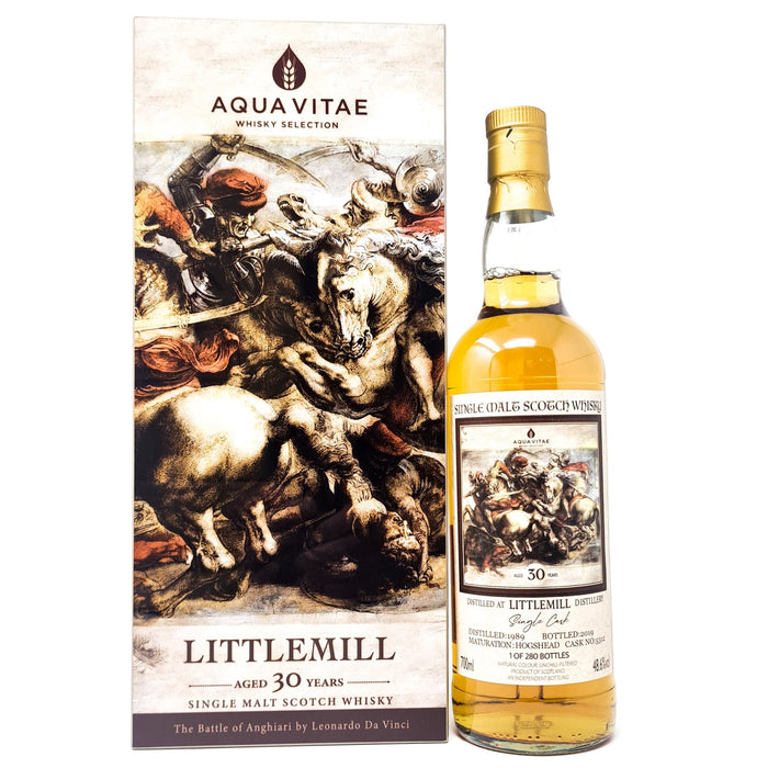 Littlemill 30 Year Old 1989 Aqua Vita Scotch Whisky, 70cl, 48.6% ABV - Old and Rare Whisky (4885609873471)