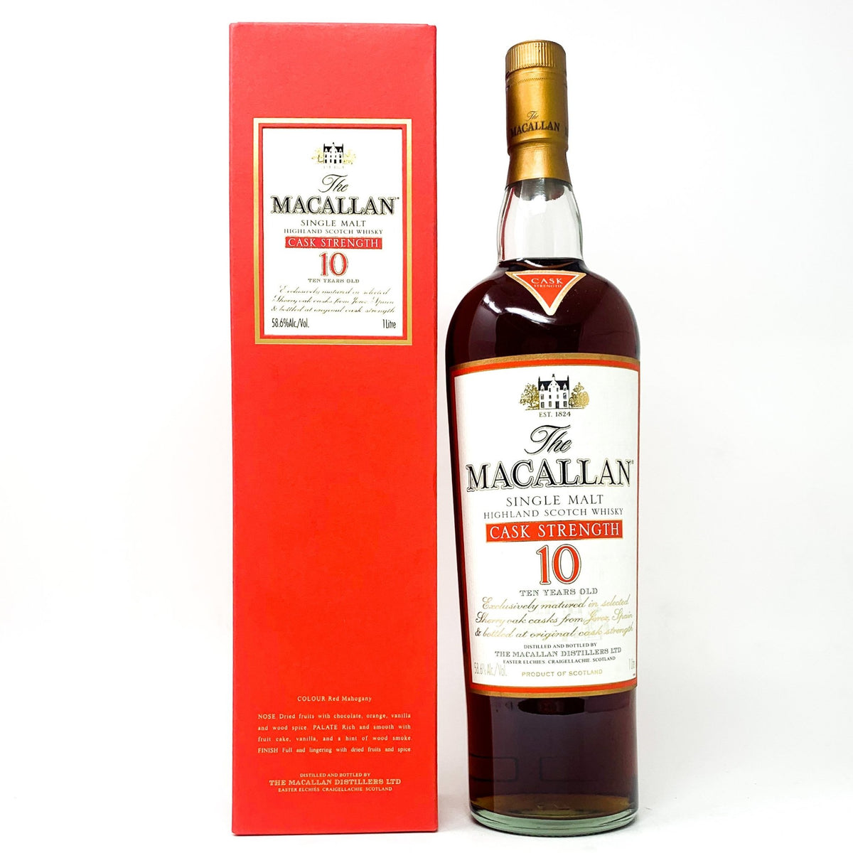 The Macallan Cask Strength 10年 1000ml　希少 Macallan 10 Year Cask Strength Whisky - Rare Single Malt
