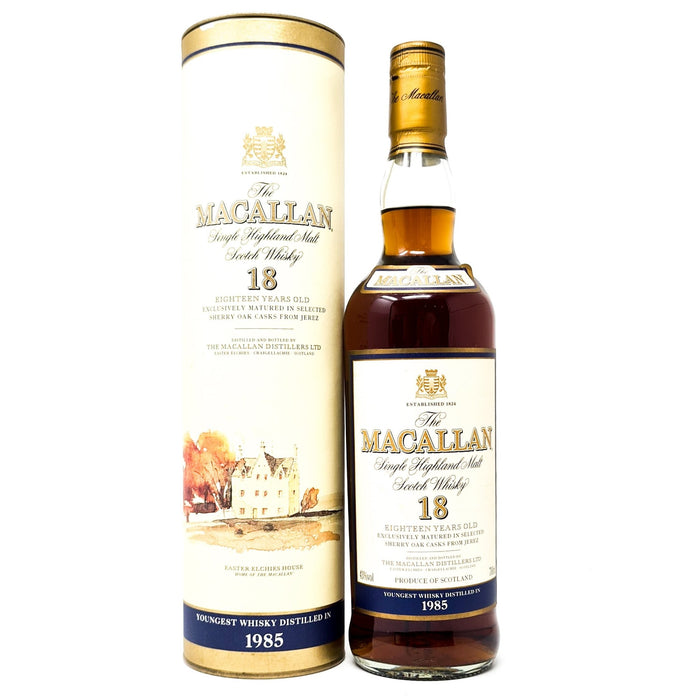 Macallan 18 Year Old 1985 Single Malt Scotch Whisky, 70cl, 43% ABV - Old and Rare Whisky (4954352975935)