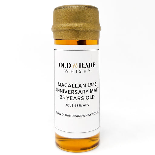 Macallan 1965 25 Year Old Anniversary Malt Single Malt Scotch Whisky 3cl Sample, 43% ABV (7022852046911)