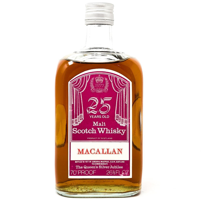 Macallan 25 Year Old The Queen's Silver Jubilee Scotch Whisky, 26 2/3 Fl.Oz, 70 Proof - Old and Rare Whisky (4954351337535)
