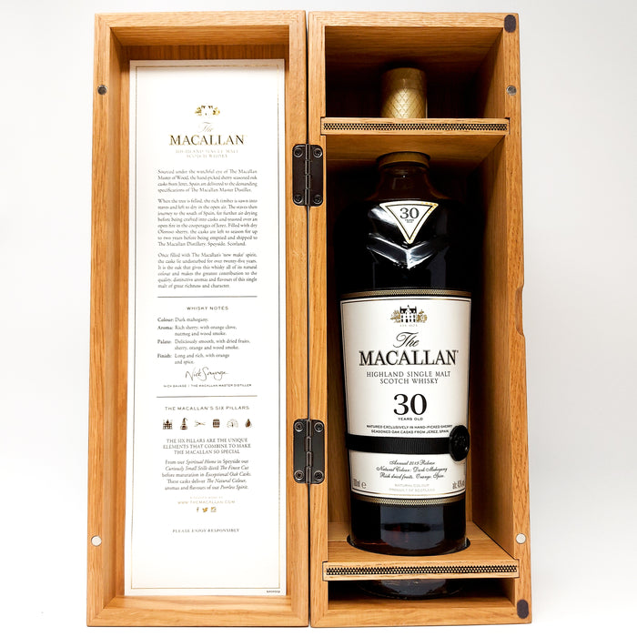 Macallan 30 Year Old Sherry Oak 2019 Release Single Malt Scotch Whisky, 70cl, 43% ABV