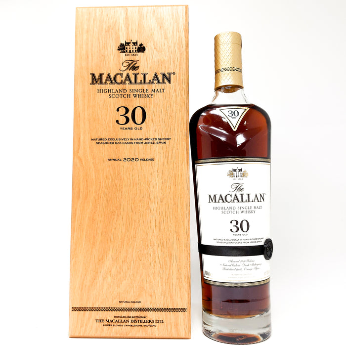 Macallan 30 Year Old Sherry Oak 2020 Release Single Malt Scotch Whisky, 70cl, 43% ABV
