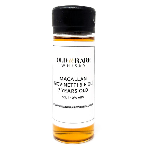 Macallan 7 Year Old Armando Giovinetti Special Selection  Single Malt Scotch Whisky 3cl Sample, 40% ABV (7022850310207)