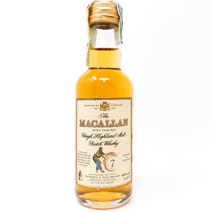 Macallan 7 Year Old Giovinetti & Figli Milano Scotch Whisky, Miniature, 5cl, 40% ABV (4934786220095)