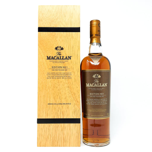 Macallan Edition No.1 Wooden Box Single Malt Scotch Whisky, 70cl, 48% ABV - Old and Rare Whisky (6981813665855)