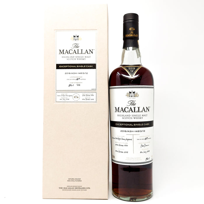 Macallan Exceptional Cask 2018/ASH-14813/12 Single Malt Scotch Whisky, 70cl, 54.1% ABV (4552631812159)
