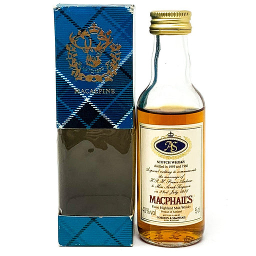 Macphail's Prince Andrew Wedding Malt Whisky, Miniature, 5cl, 40% ABV - Old and Rare Whisky (4926937694271)