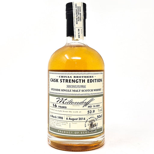 Miltonduff 16 Year Old Chivas Brothers Cask Strength Edition Speyside Single Malt Scotch Whisky, 50cl, 52.9% ABV - Old and Rare Whisky (6887617560639)